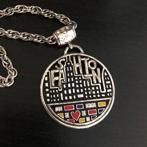 Brighton Long Chunky Necklace, Silvertone